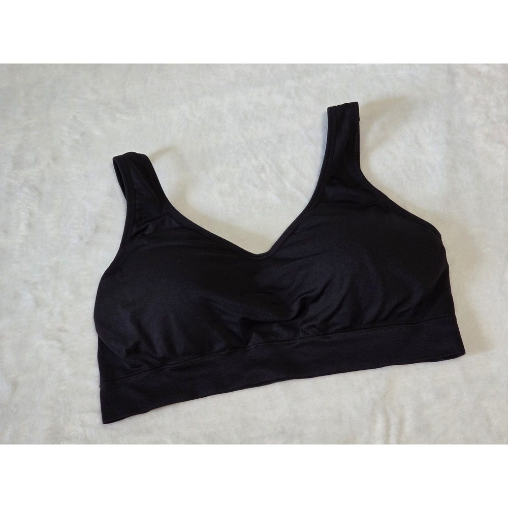 Jockey womens size XXL seamfree back smoothing wirefree bra in Black